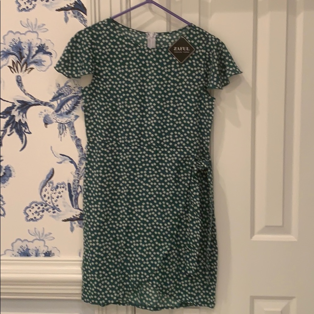Cute Green and White Flowered Dress